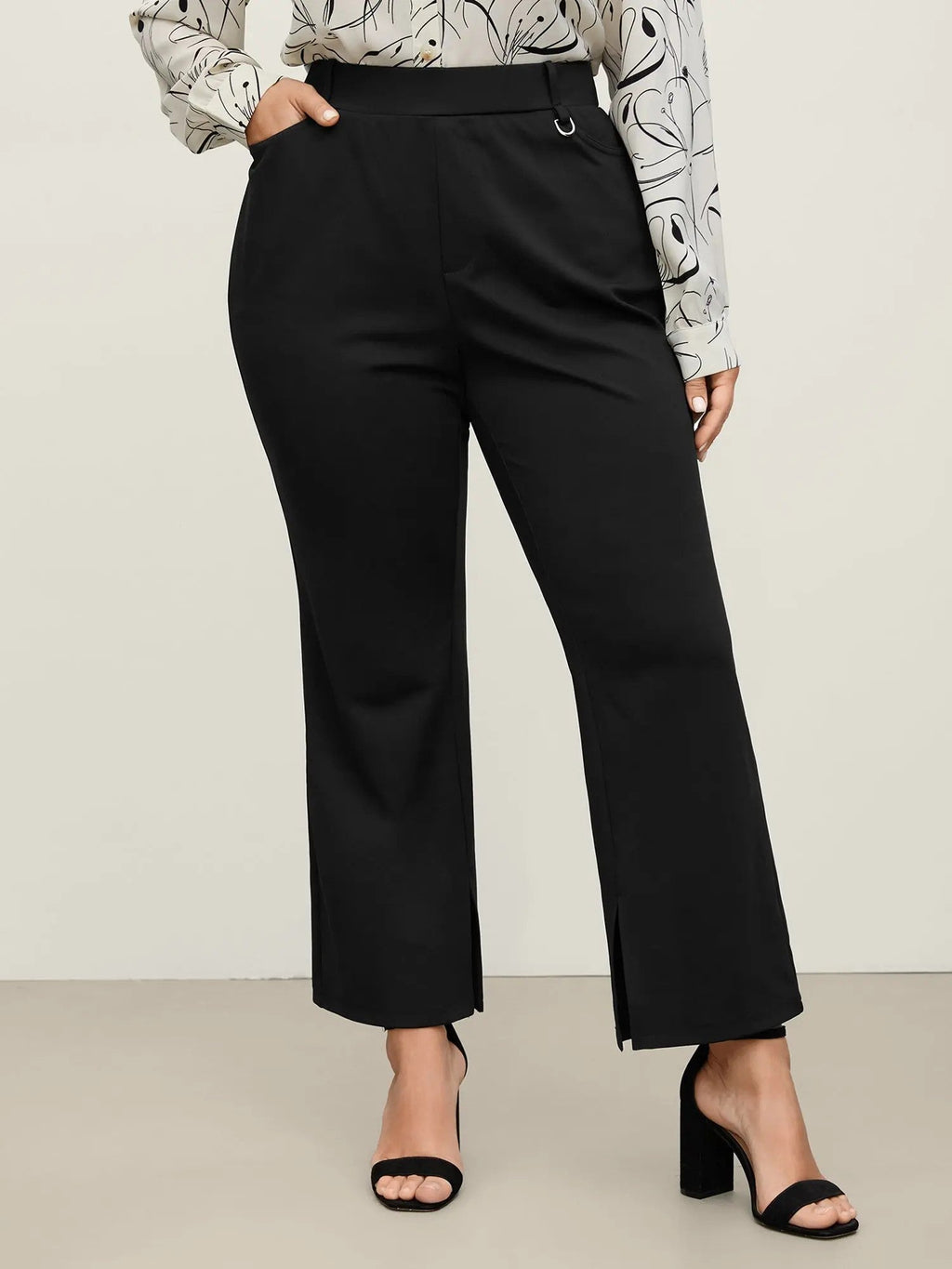 Women's Slim-Fit Stretch Cotton Trousers image 1
