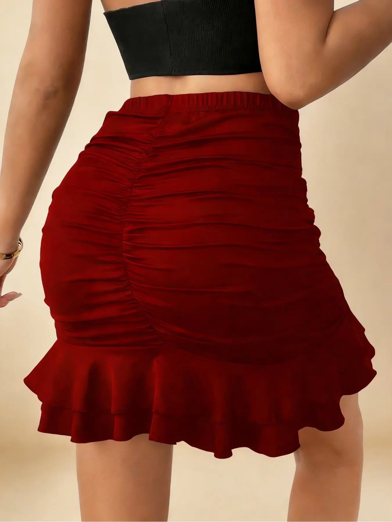 Women's Polyester Pleated Midi Skirt image 6