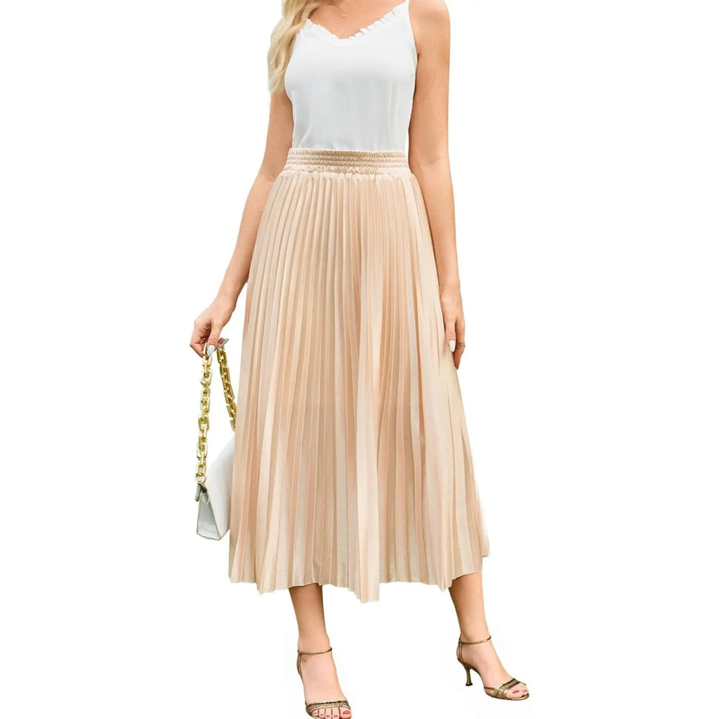 Women's Polyester A-Line Midi Skirt image 1