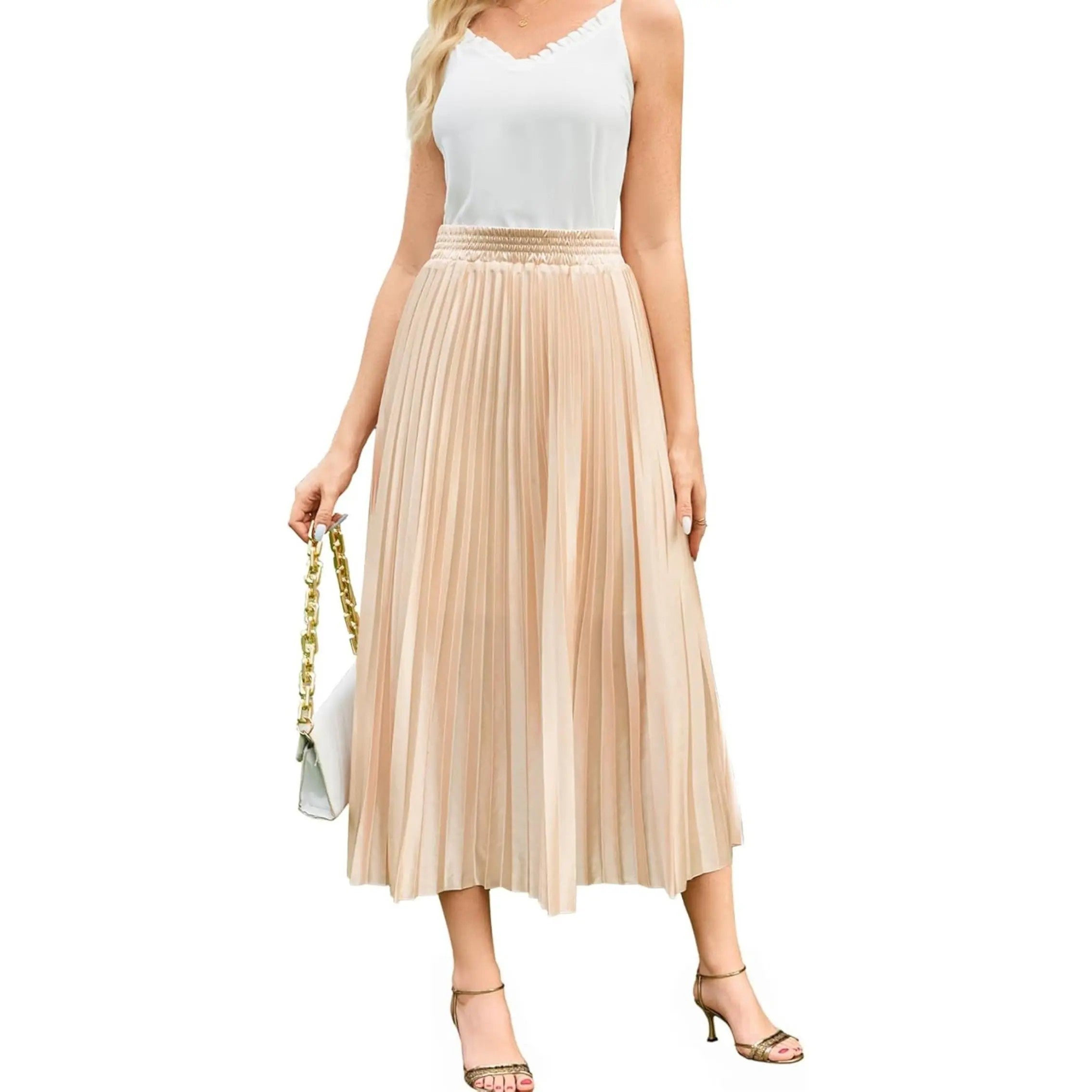 Women's Polyester A-Line Midi Skirt image 1