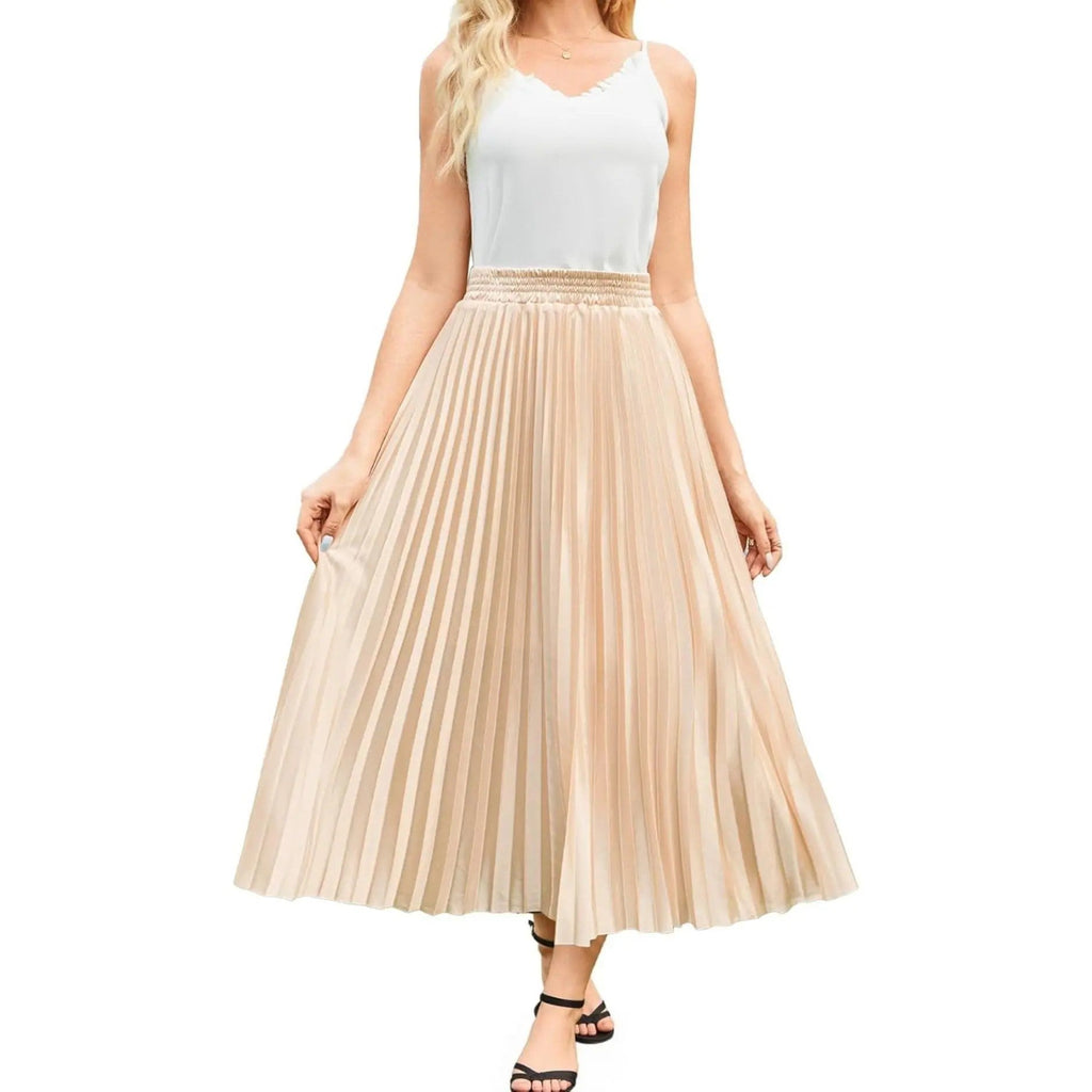 Women's Polyester A-Line Midi Skirt image 2