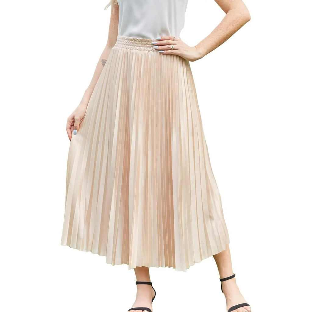 Women's Polyester A-Line Midi Skirt image 3