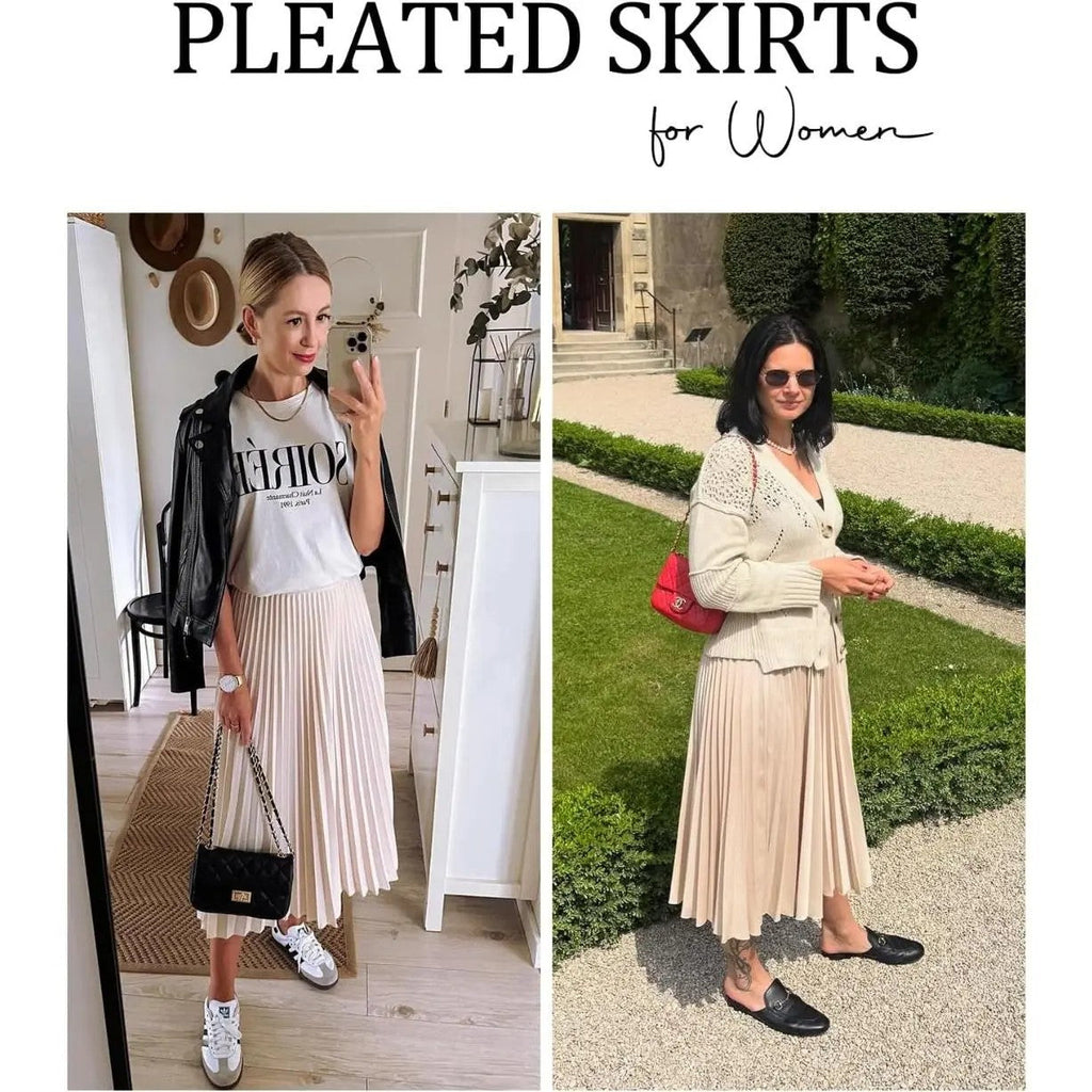 Women's Polyester A-Line Midi Skirt image 4