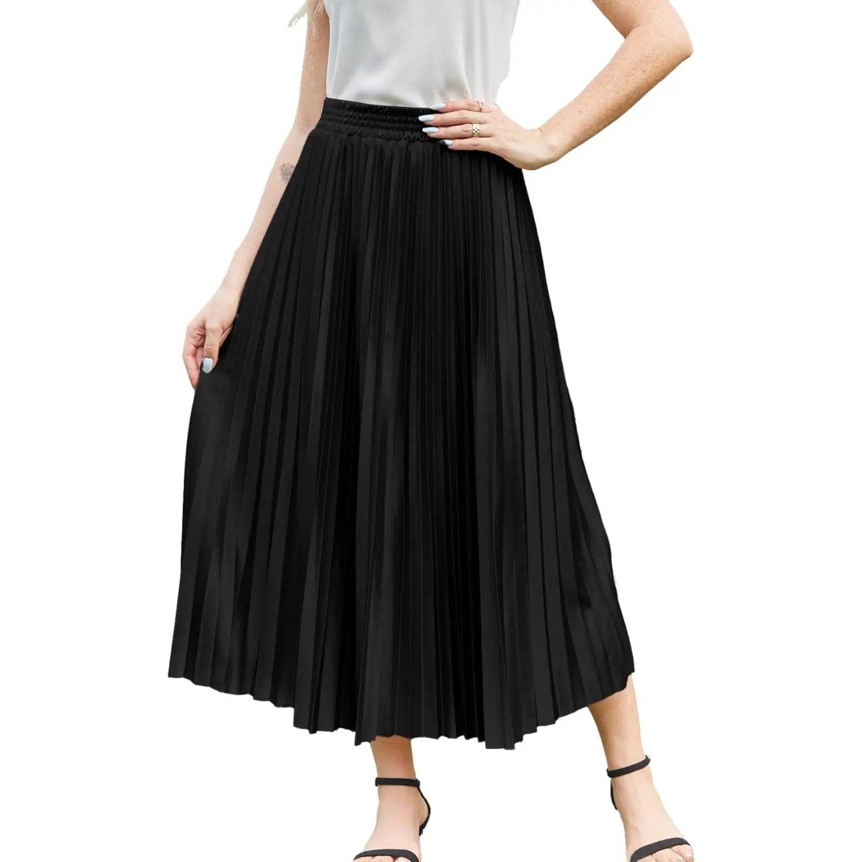 Women's Polyester A-Line Midi Skirt image 8