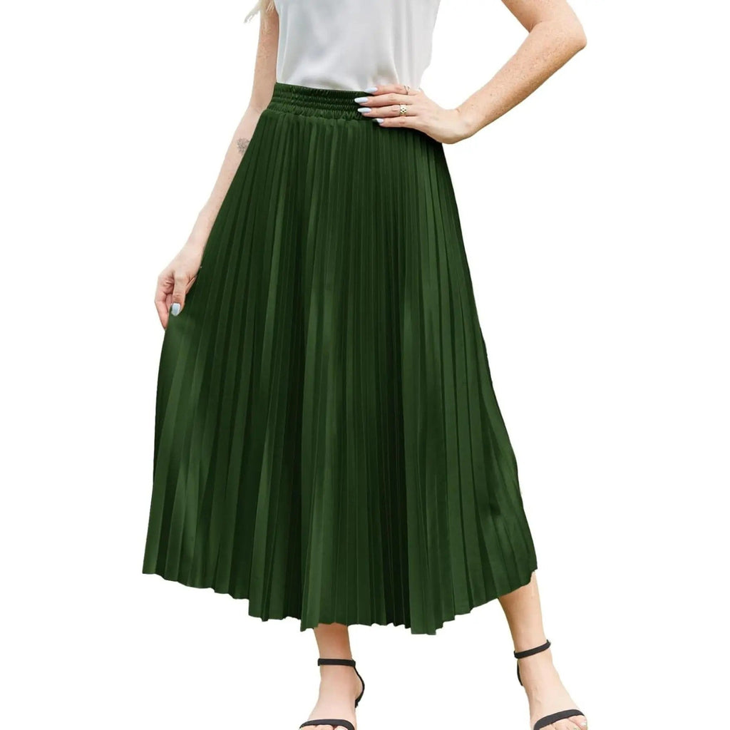 Women's Polyester A-Line Midi Skirt image 9