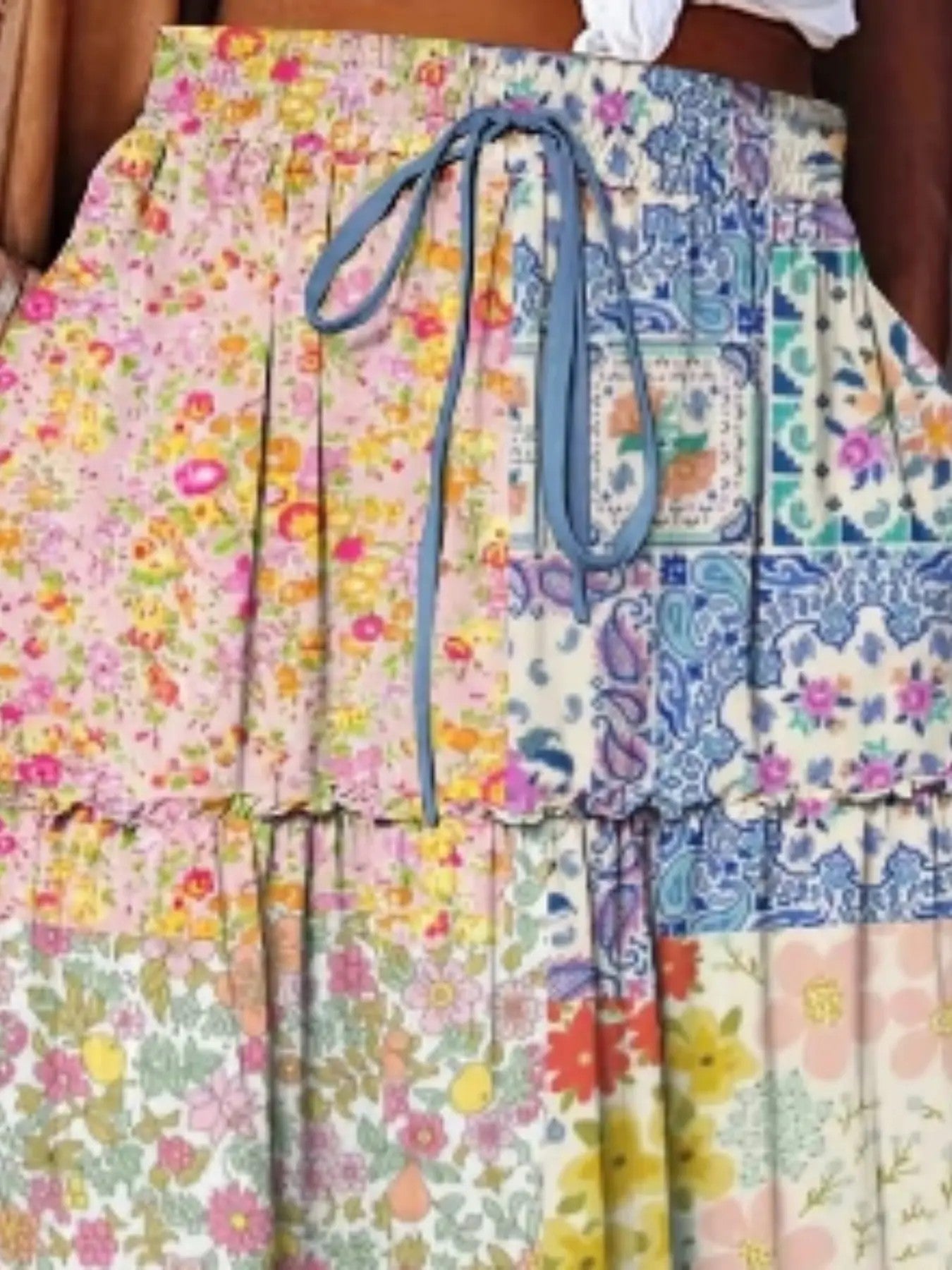 Women's Flowing Polyester Maxi Skirt image 3
