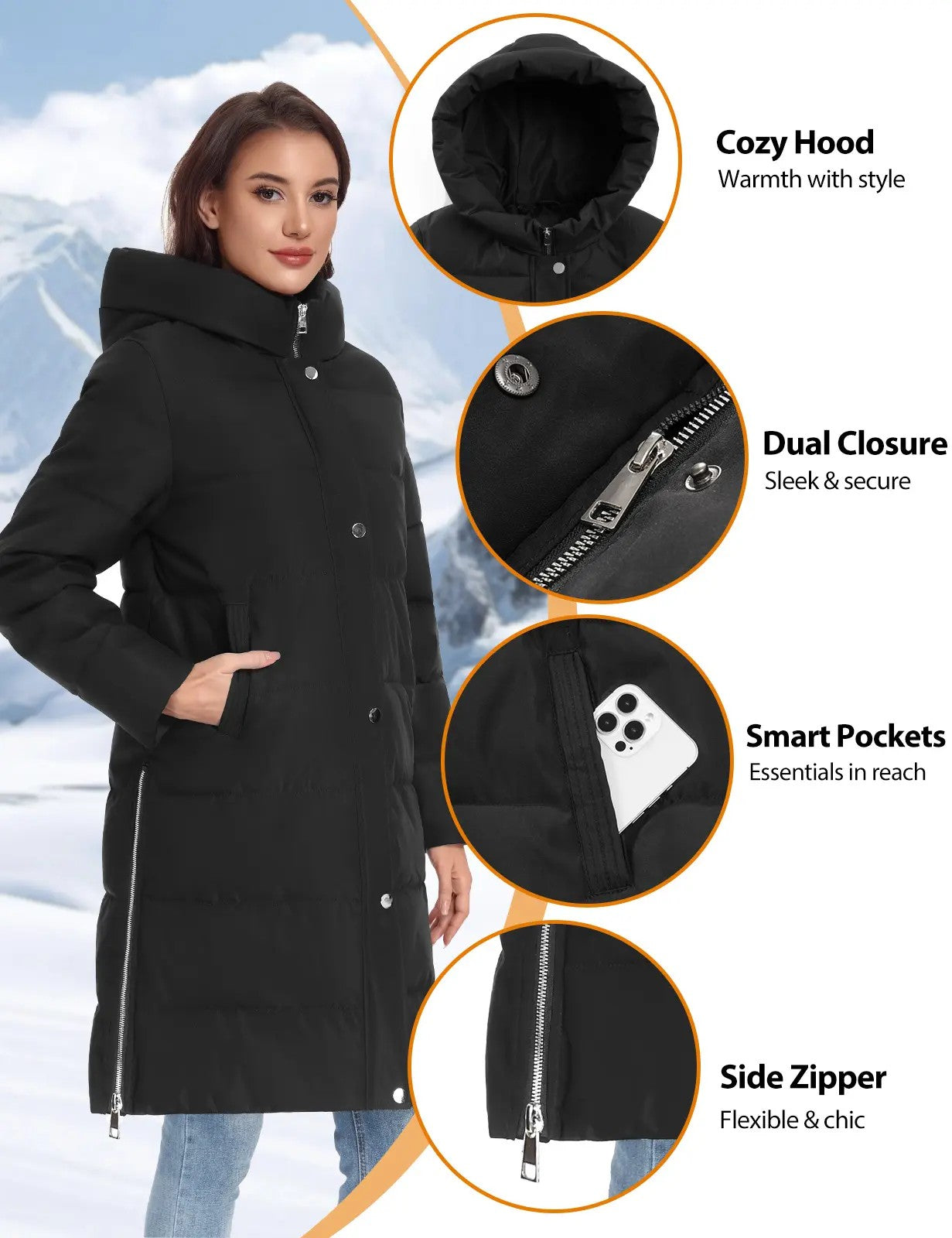 Women's Hooded Padded Coat image 3