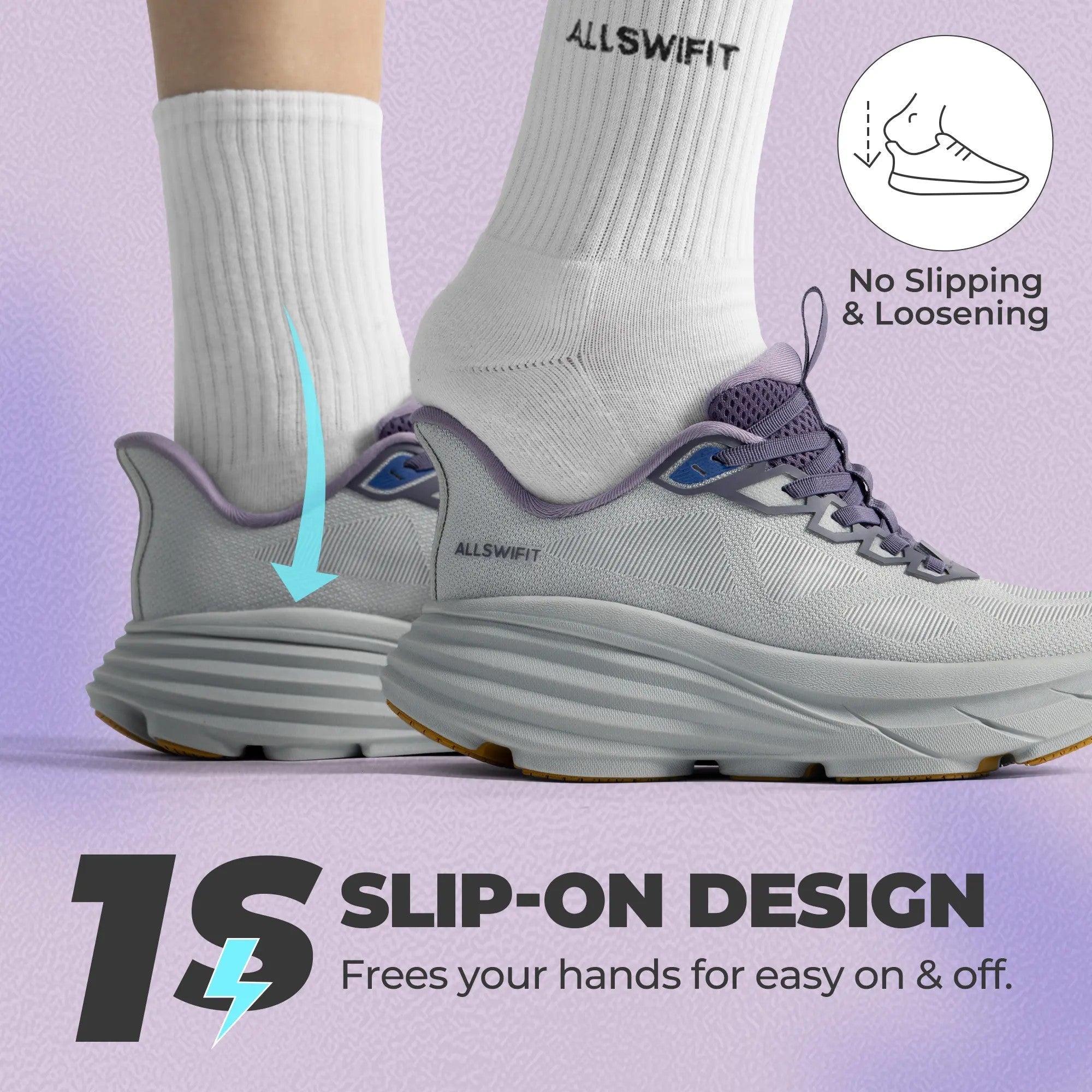 Women's PU Slip-On Walking Shoes image 3