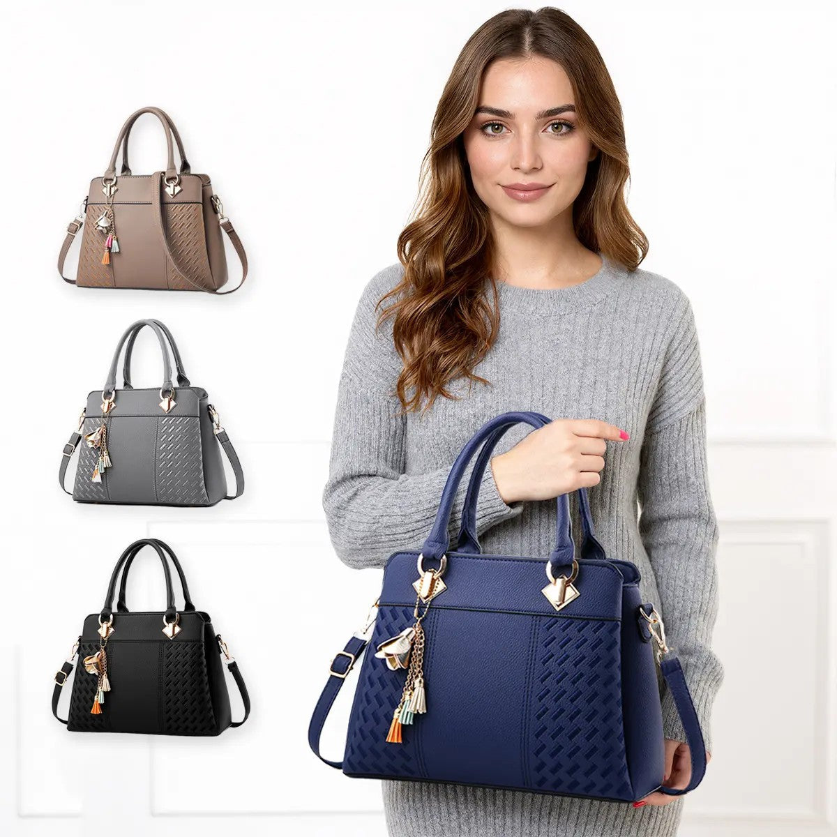 Women's PU Top-Handle Casual Bag image 1