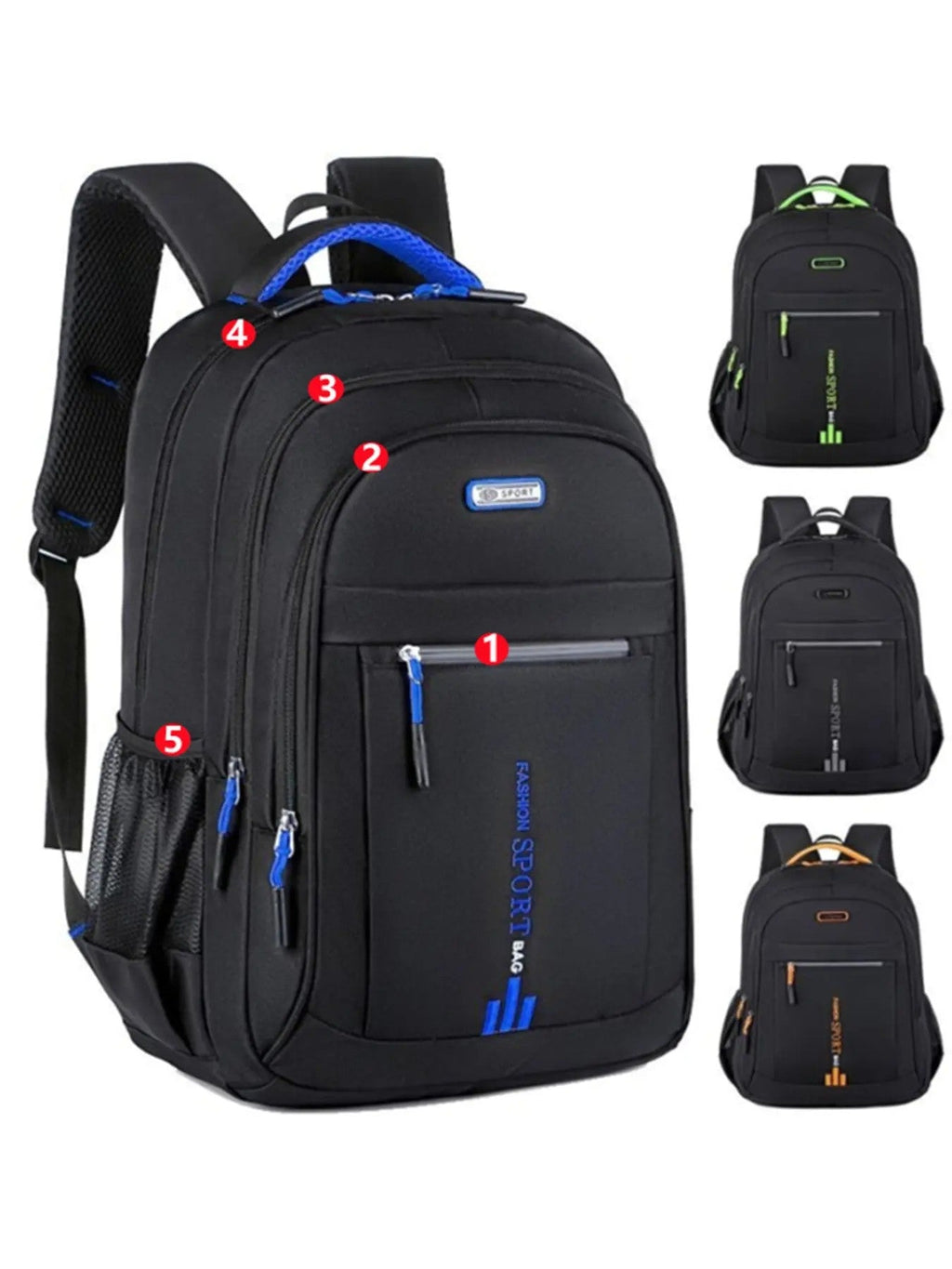 Large-Capacity Fabric Travel Backpack image 1
