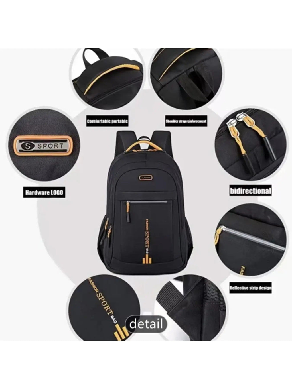 Large-Capacity Fabric Travel Backpack image 3