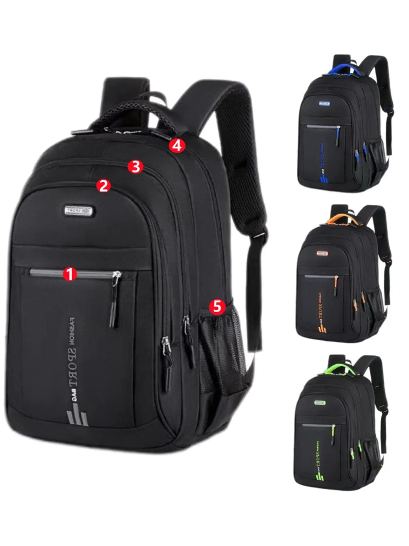 Large-Capacity Fabric Travel Backpack image 5