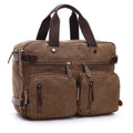 Multi-Compartment Fabric Laptop Briefcase image 1