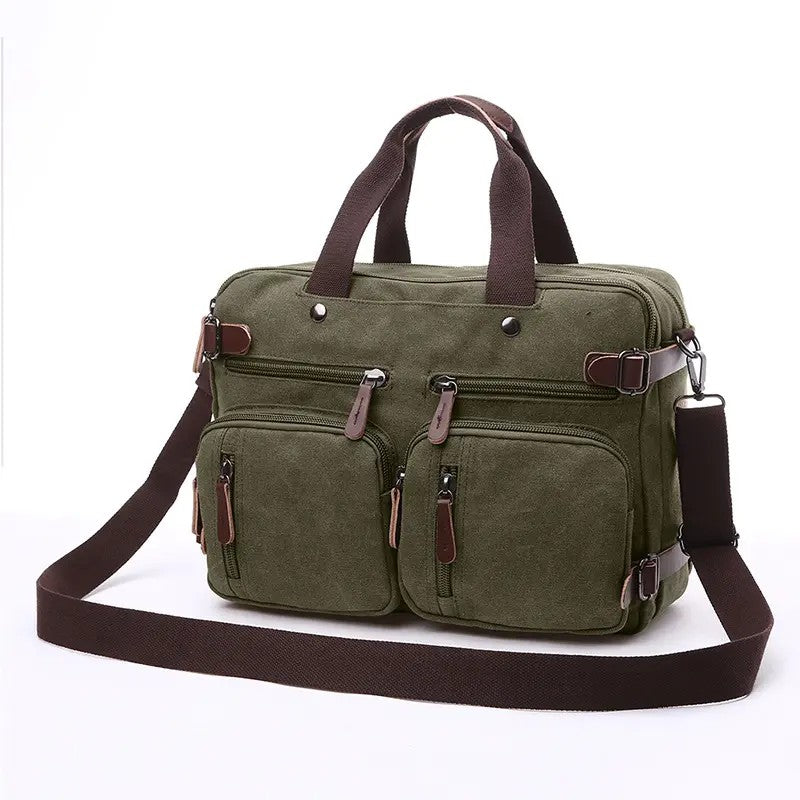 Multi-Compartment Fabric Laptop Briefcase image 4