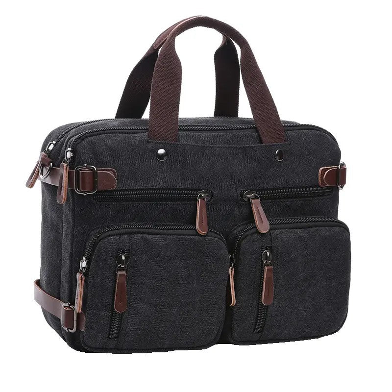 Multi-Compartment Fabric Laptop Briefcase image 5
