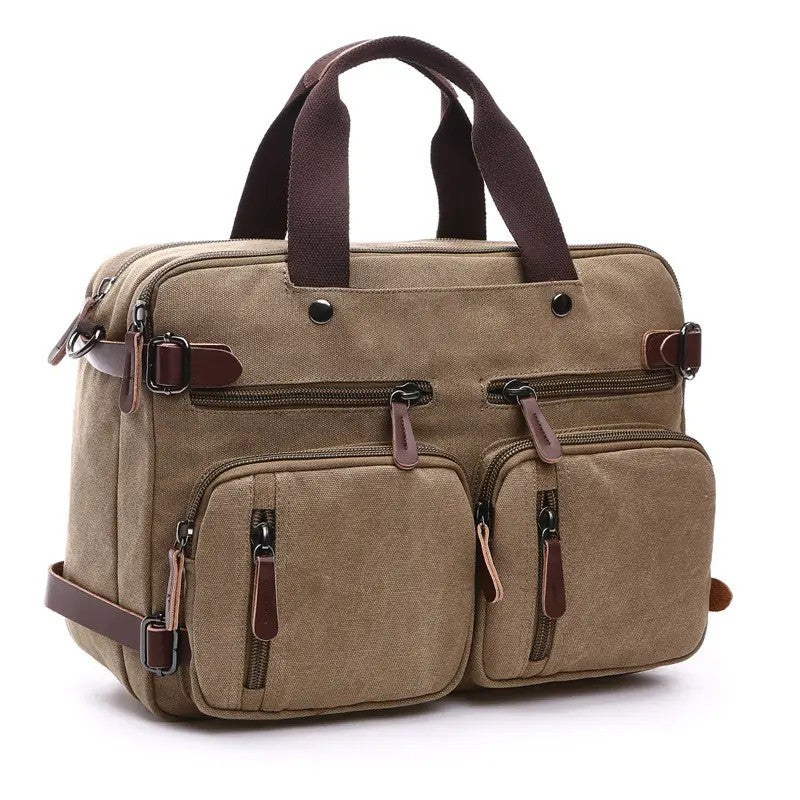 Multi-Compartment Fabric Laptop Briefcase image 7