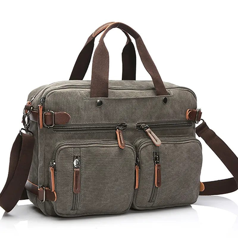 Multi-Compartment Fabric Laptop Briefcase image 9
