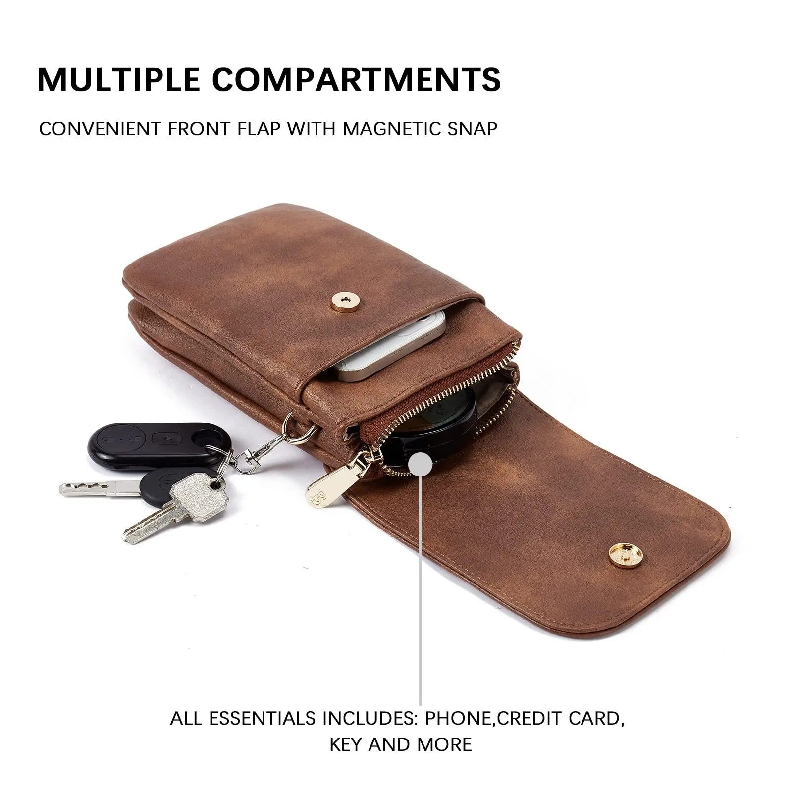 Men's PU Crossbody Messenger Bag image 3