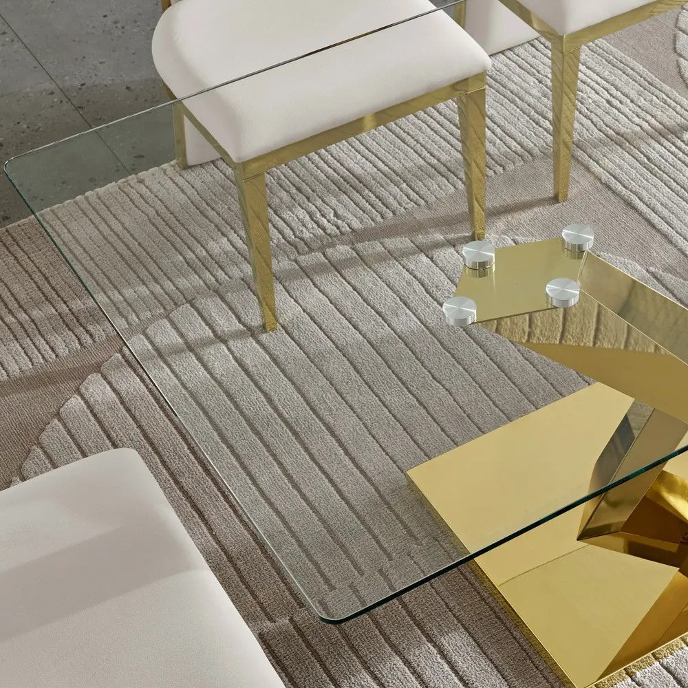 Glass and Stainless Steel Home Table image 5