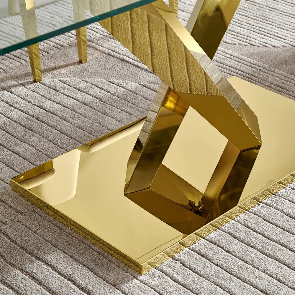 Glass and Stainless Steel Home Table image 6