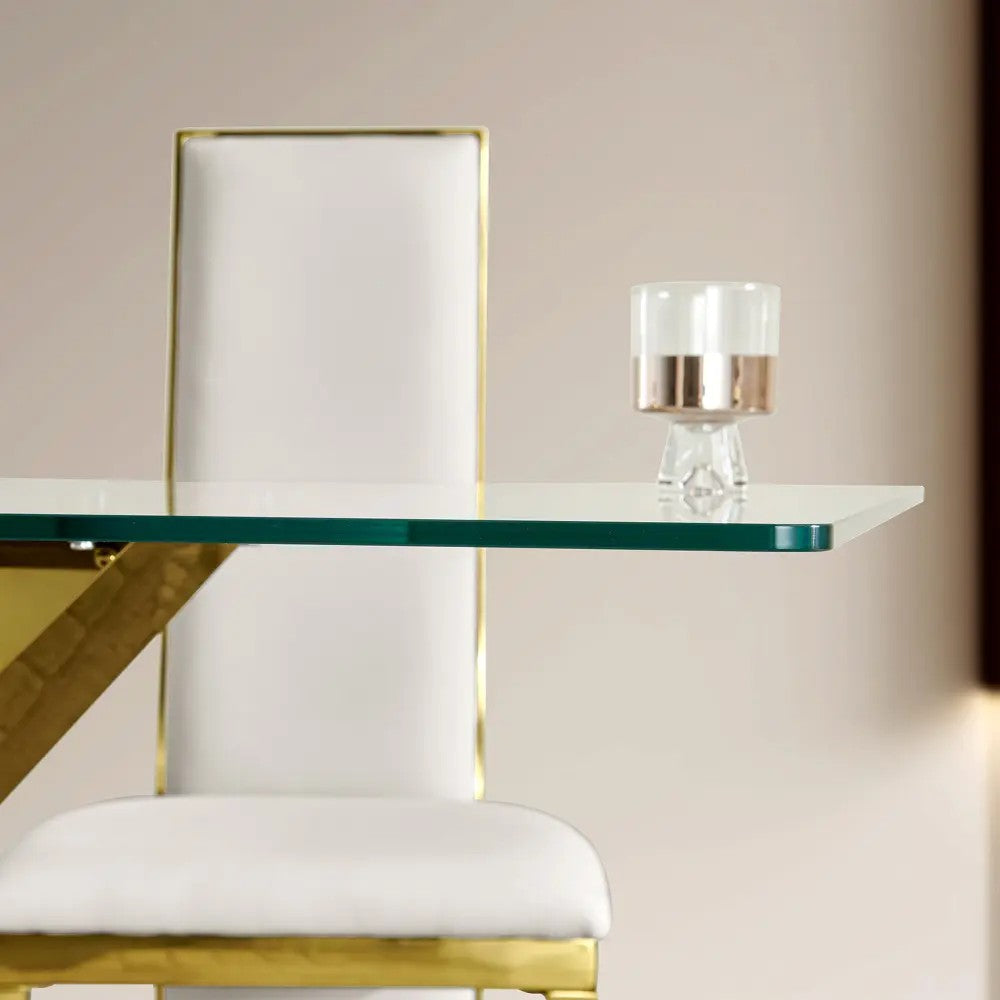 Glass and Stainless Steel Home Table image 7