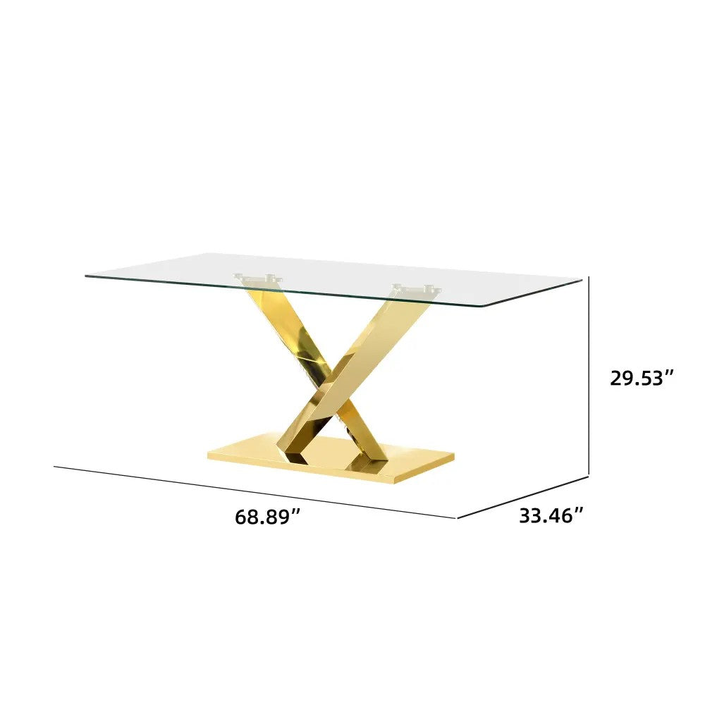 Glass and Stainless Steel Home Table image 8
