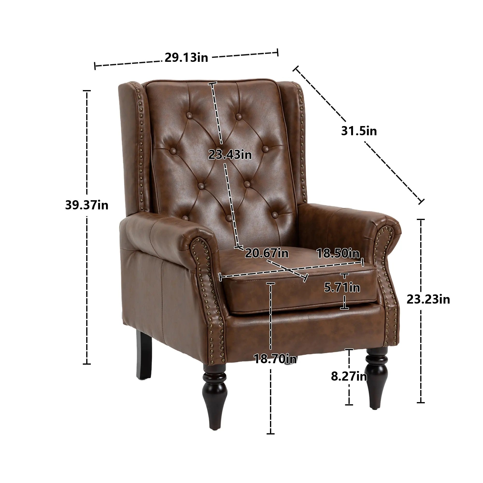 Padded PU Home Chair with Iron Frame image 2