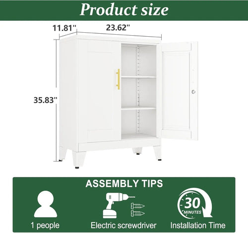 Compact Steel Storage Cabinet 40 x 46 x 62 cm image 2