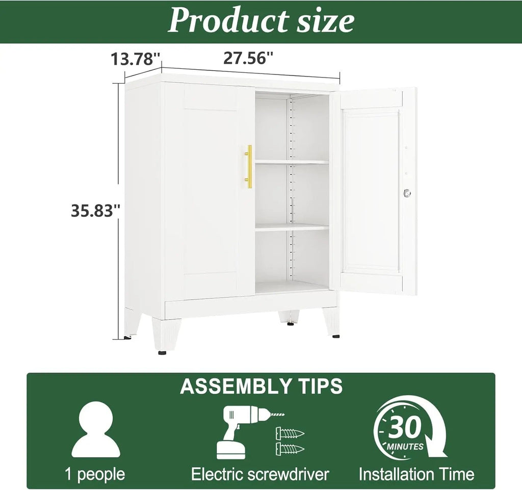 Compact Steel Storage Cabinet 40 x 46 x 62 cm image 3