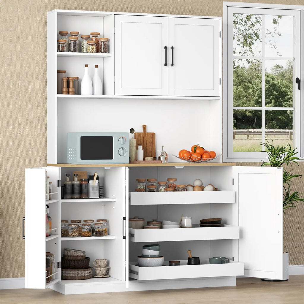 Marble and Steel Storage Cabinet image 1