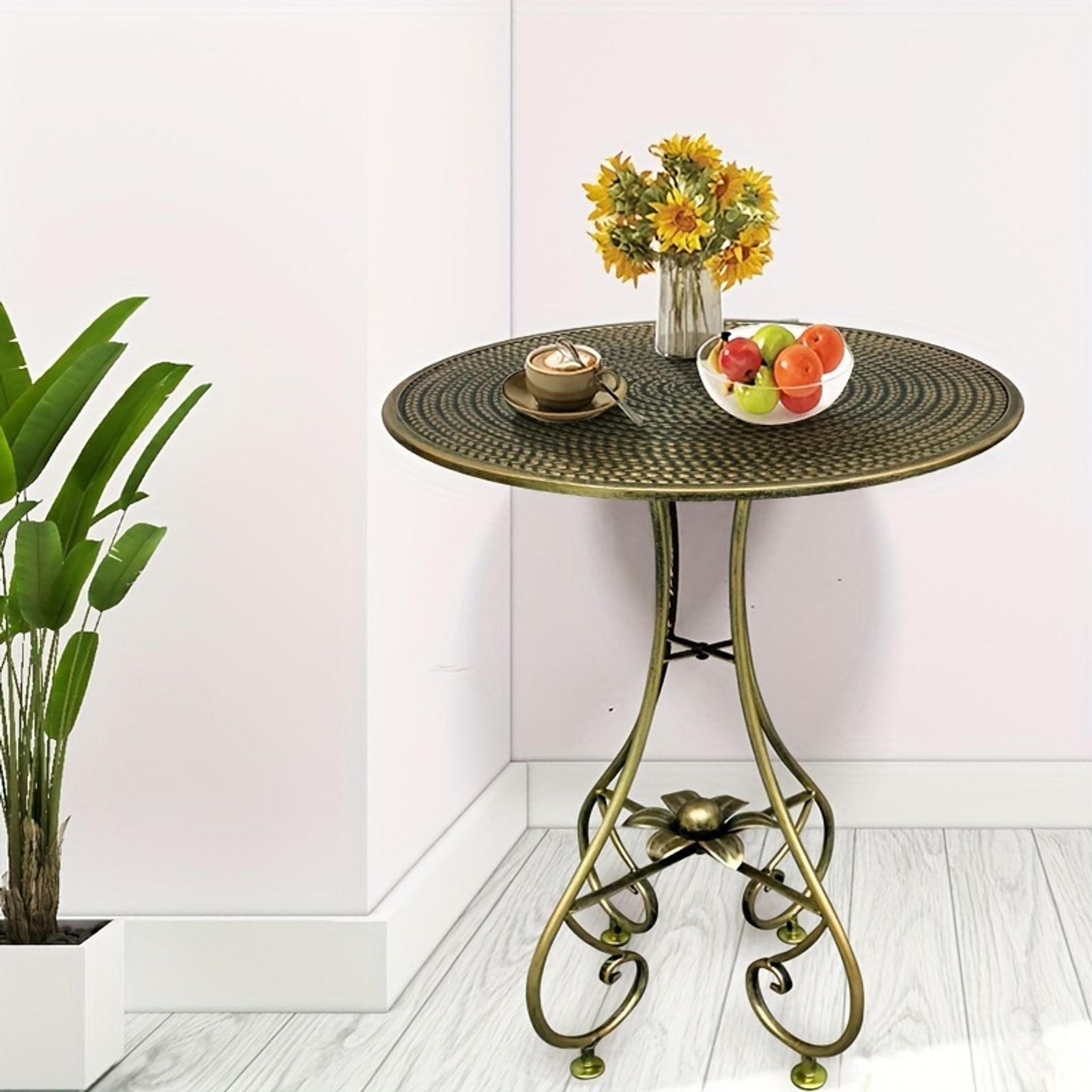 1pc luxury antique bronze coffee table image 5