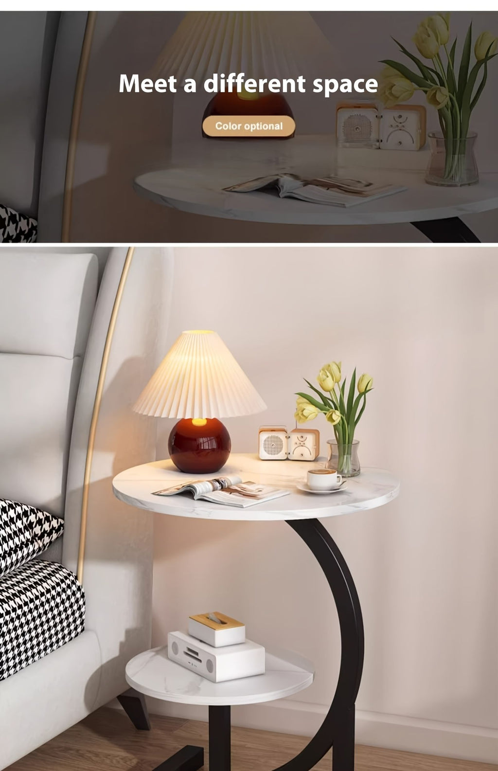 simple luxurious solid wood round coffee table modern double image 8