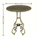 1pc luxury antique bronze coffee table
