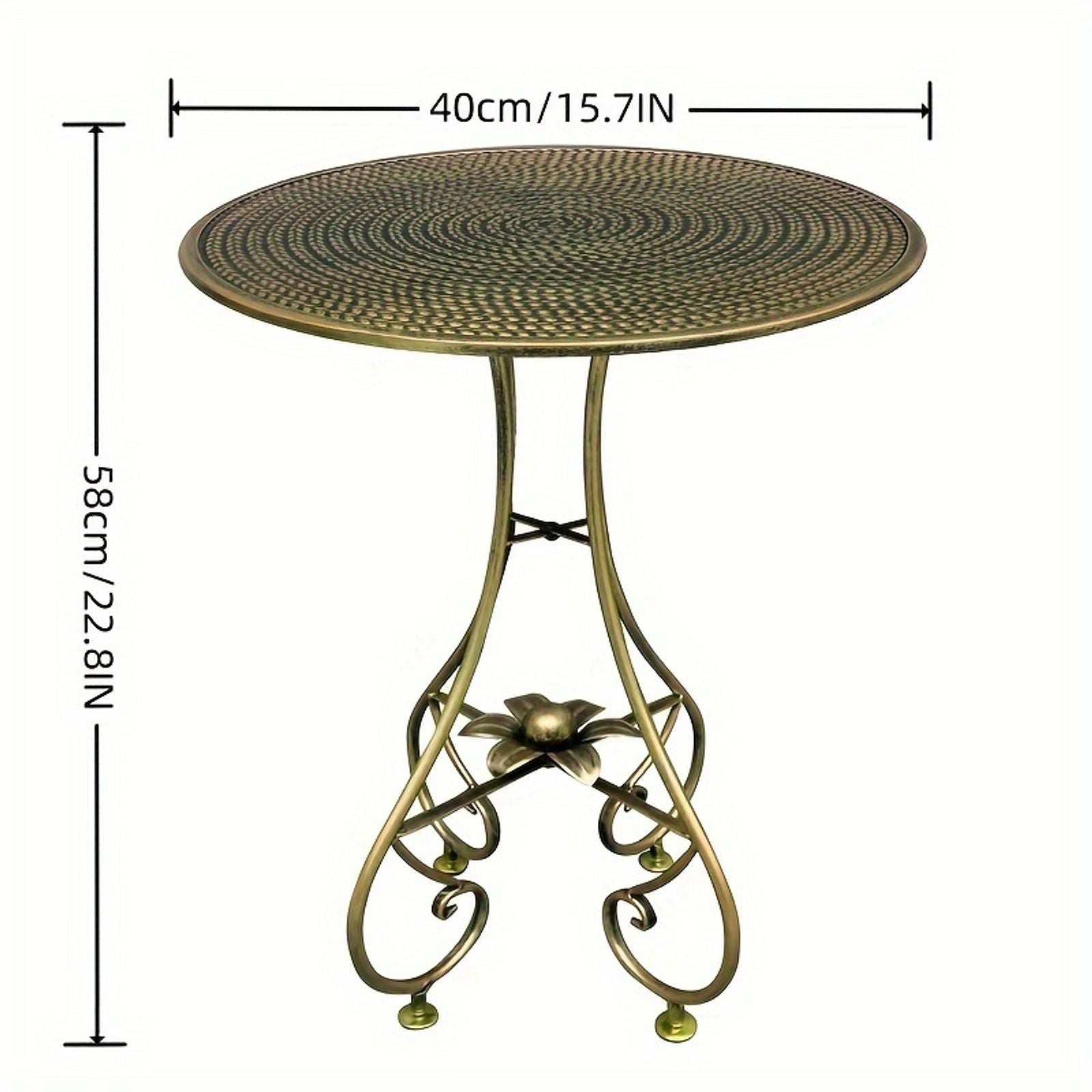 1pc luxury antique bronze coffee table