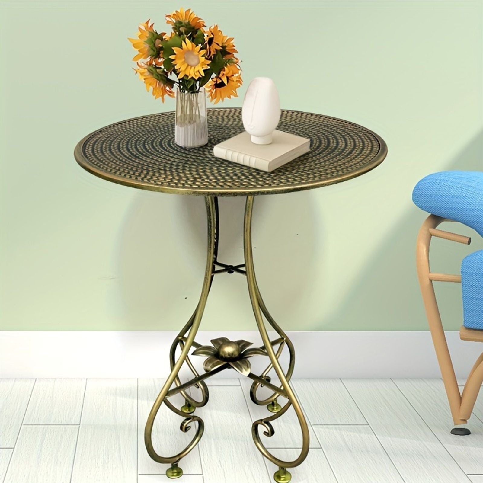 1pc luxury antique bronze coffee table image 4