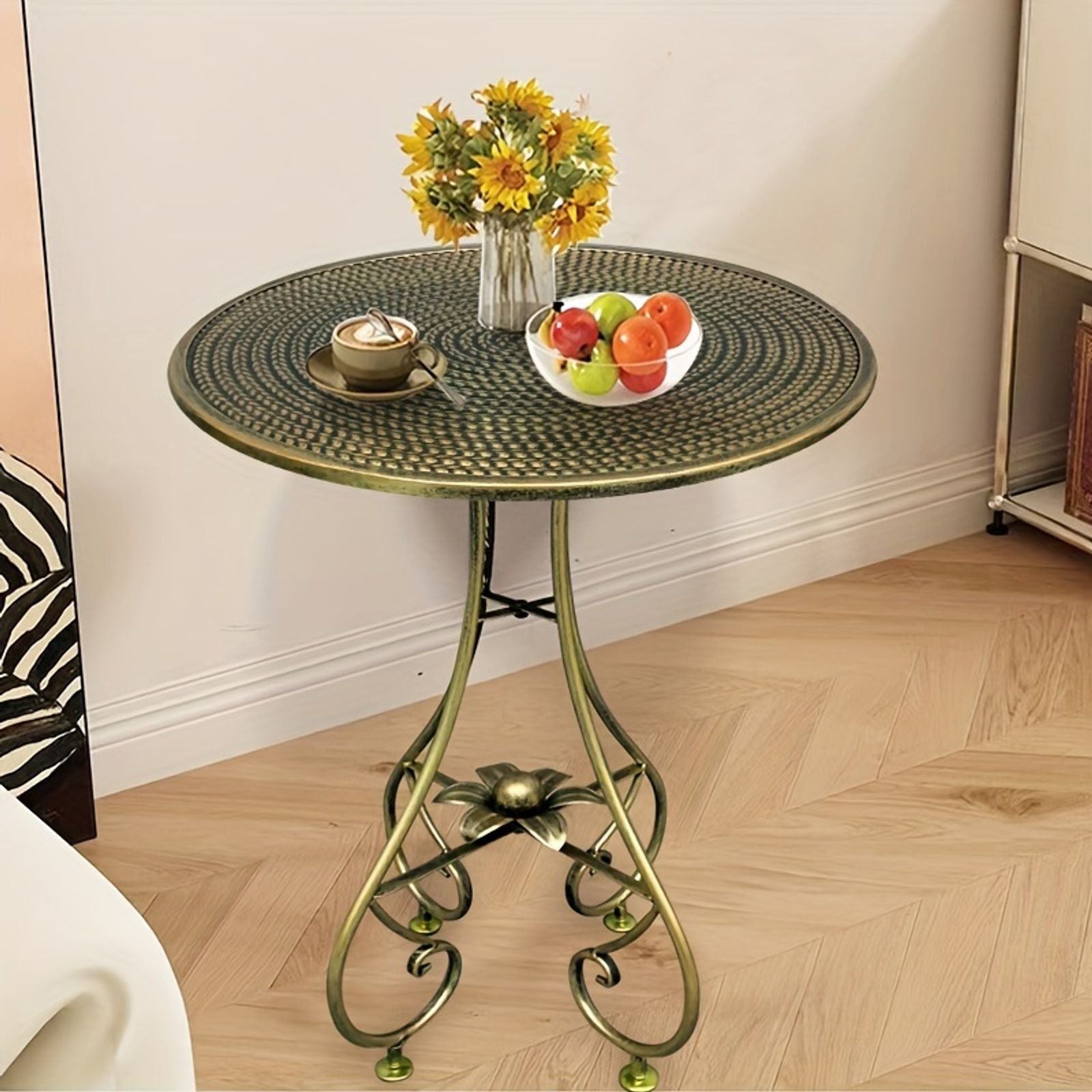 1pc luxury antique bronze coffee table image 2