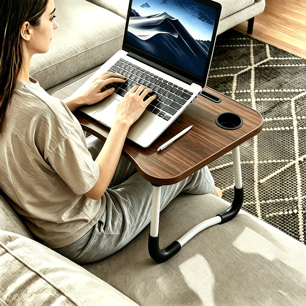 a bedside computer desk a curved sturdy folding image 12