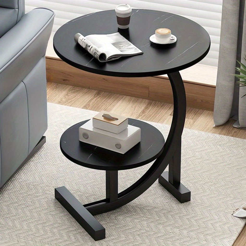 simple luxurious solid wood round coffee table modern double image 14