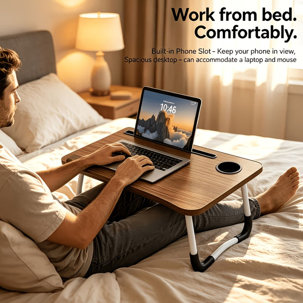 a bedside computer desk a curved sturdy folding image 13