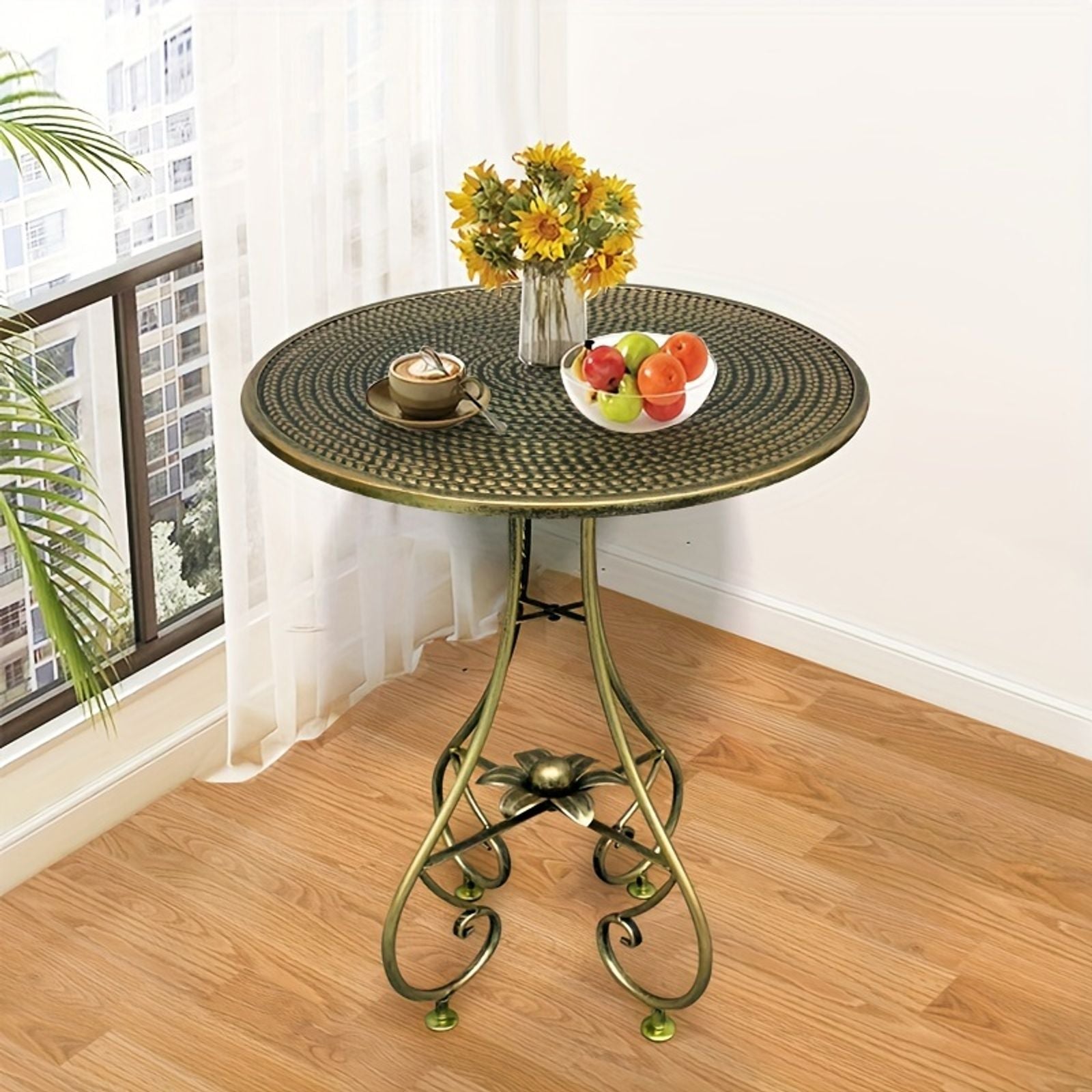 1pc luxury antique bronze coffee table image 3